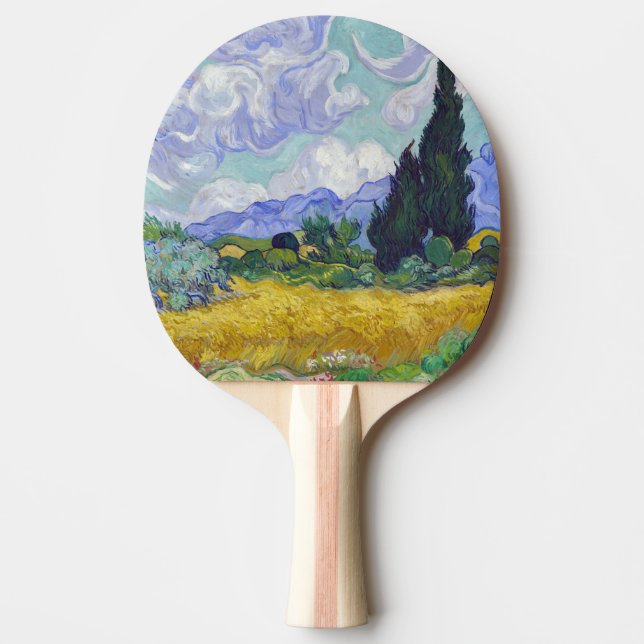 Vincent Van Gogh - Wheat Field with Cypresses Ping Pong Paddle (Front)