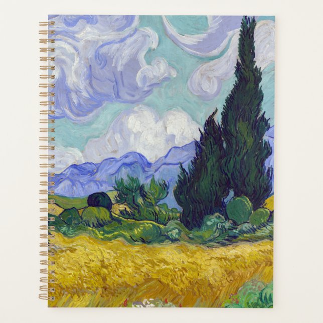 Vincent Van Gogh - Wheat Field with Cypresses Planner (Front)
