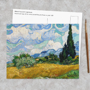 Vincent Van Gogh - Wheat Field with Cypresses Postcard