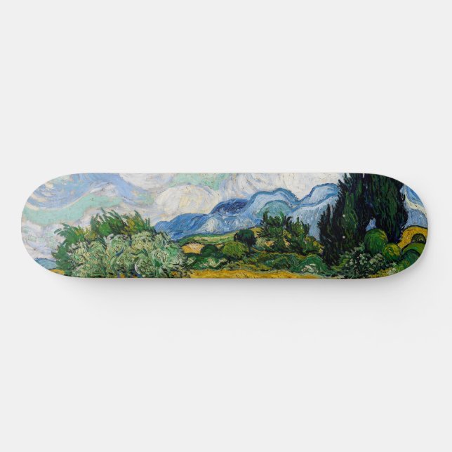 Vincent Van Gogh - Wheat Field with Cypresses Skateboard (Horz)