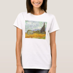 Vincent Van Gogh -  Wheat Field with Cypresses T-Shirt