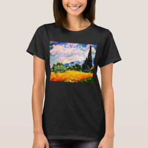 Vincent Van Gogh Wheat Field with Cypresses T-Shirt