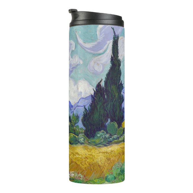 Vincent Van Gogh - Wheat Field with Cypresses Thermal Tumbler (Rotated Right)