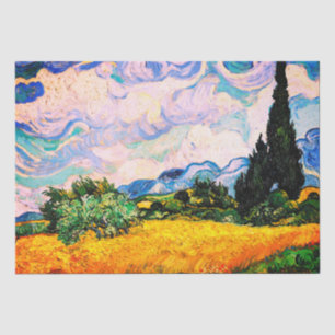 Vincent Van Gogh Wheat Field with Cypresses Tissue Paper