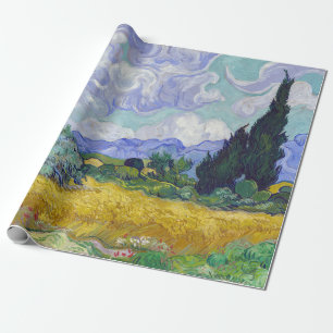 Vincent Van Gogh - Wheat Field with Cypresses Wrapping Paper