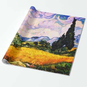 Vincent Van Gogh Wheat Field with Cypresses Wrapping Paper