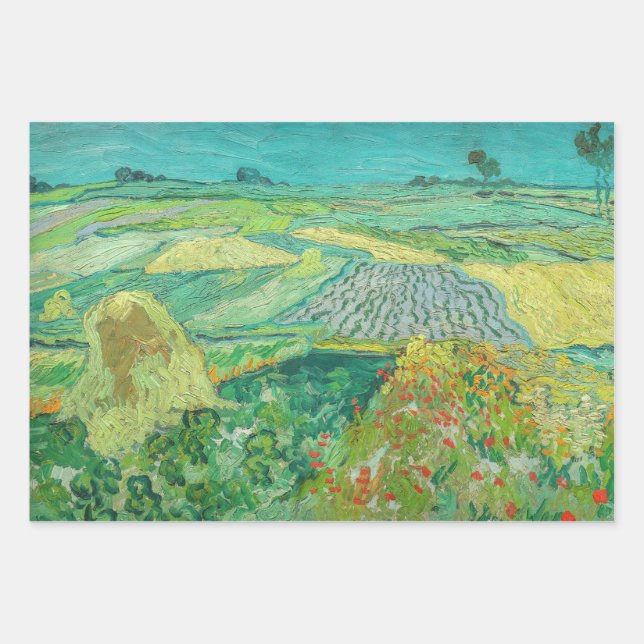 Vincent van Gogh - Wheat Fields near Auvers Wrapping Paper Sheet (Front)