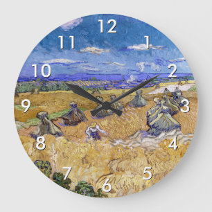 Vincent van Gogh - Wheat Stacks with Reapers Large Clock