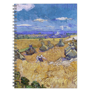 Vincent van Gogh - Wheat Stacks with Reapers Notebook