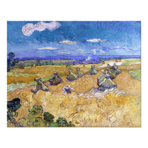 Vincent van Gogh - Wheat Stacks with Reapers Photo Print