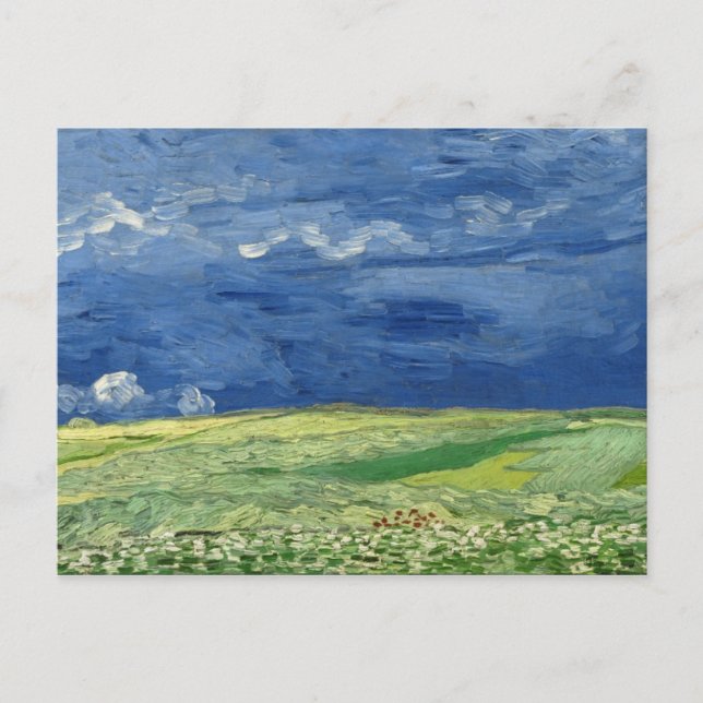 Vincent van Gogh - Wheatfield under thunderclouds Postcard (Front)