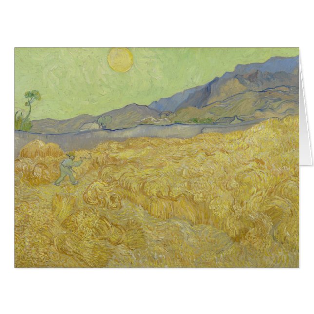 Vincent Van Gogh, Wheatfield With A Reaper (Front Horizontal)