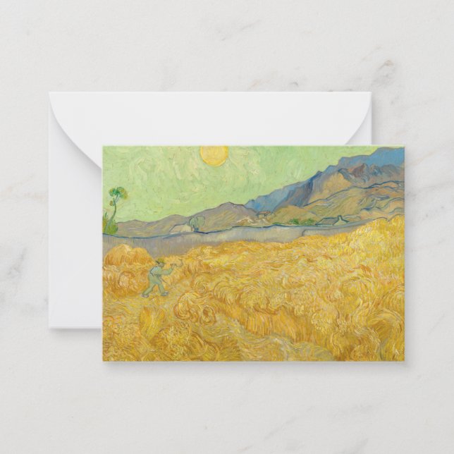 Vincent van Gogh - Wheatfield with a Reaper Card (Front)