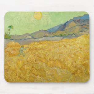 Vincent van Gogh - Wheatfield with a Reaper Mouse Pad
