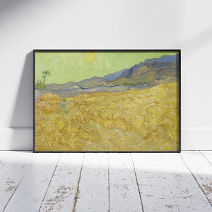 Vincent Van Gogh, Wheatfield With A Reaper Photo Print