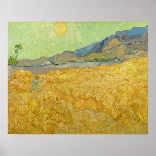 Vincent van Gogh - Wheatfield with a Reaper Poster