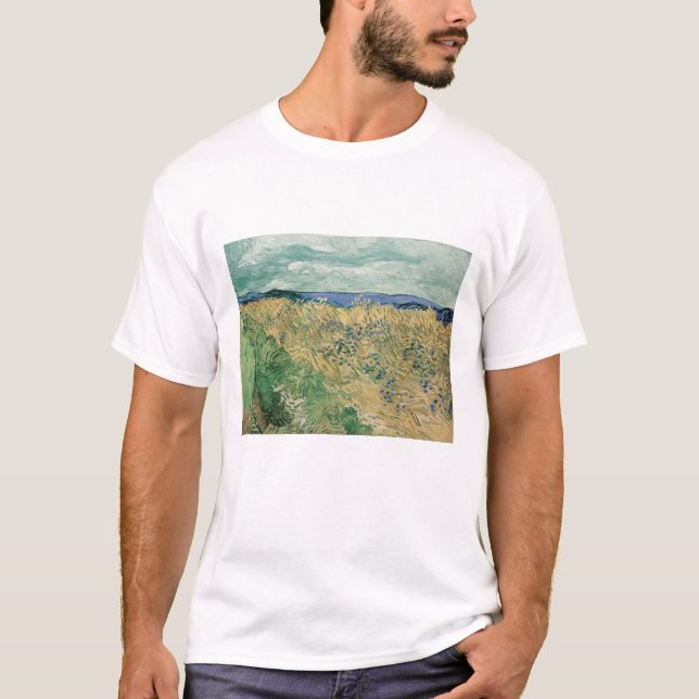 Vincent Van Gogh, Wheatfield With Cornflowers T-Shirt (Front)
