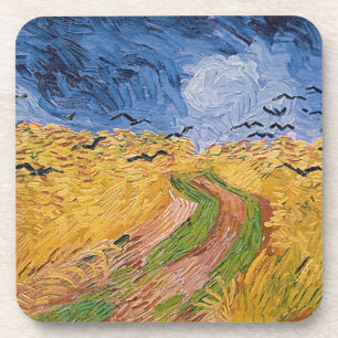 Vincent van Gogh   Wheatfield with Crows, 1890 Coaster