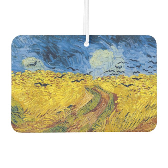 Vincent van Gogh - Wheatfield with Crows Car Air Freshener (Front)