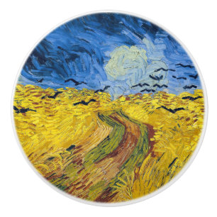 Vincent van Gogh - Wheatfield with Crows Ceramic Knob