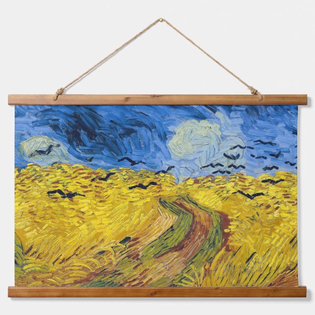 Vincent van Gogh - Wheatfield with Crows Hanging Tapestry (Front)