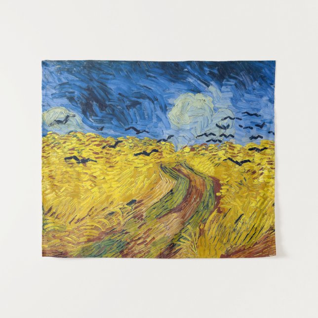 Vincent van Gogh - Wheatfield with Crows Tapestry (Front (Horizontal))