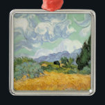Vincent van Gogh | Wheatfield with Cypresses, 1889 Metal Ornament<br><div class="desc">Wheatfield with Cypresses,  1889 | by Vincent van Gogh | Art Location: National Gallery,  London,  UK | Dutch Artist | Image Collection Number: BAL3585</div>