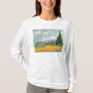 Vincent van Gogh Wheatfield with Cypresses, 1889 T-Shirt