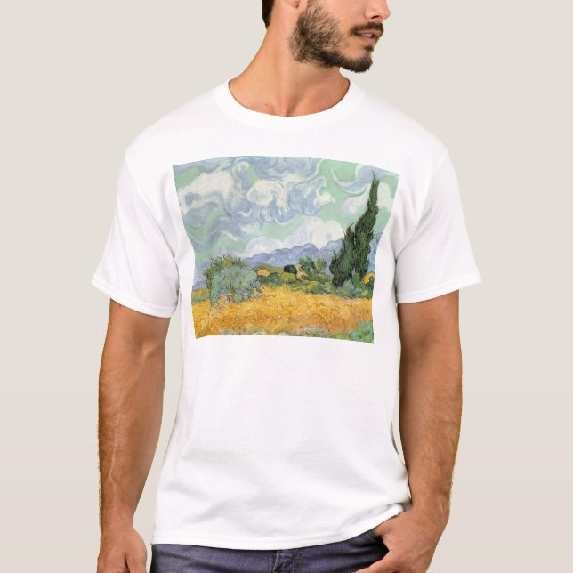 Vincent van Gogh | Wheatfield with Cypresses, 1889 T-Shirt (Front)