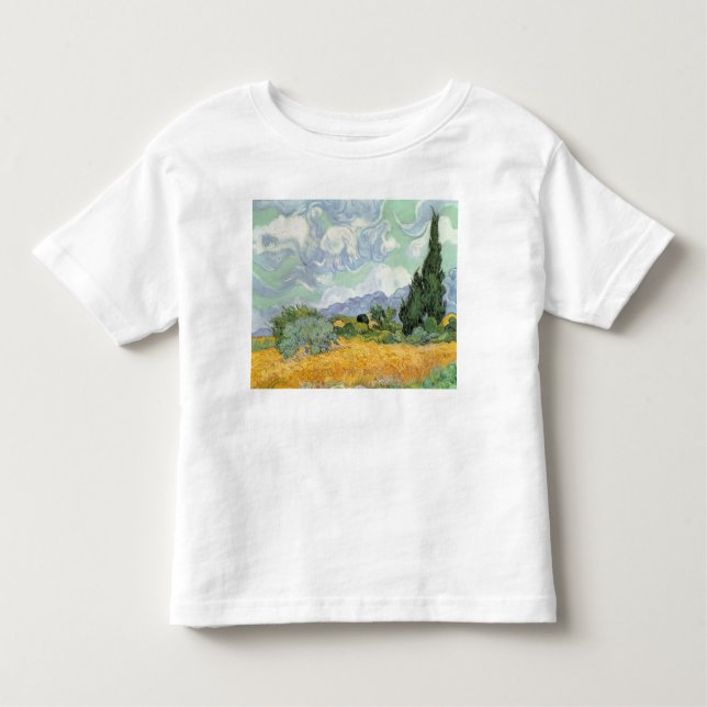 Vincent van Gogh | Wheatfield with Cypresses, 1889 Toddler T-Shirt (Front)