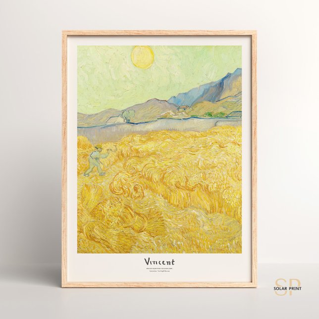 Vincent van Gogh Wheatfield with Reaper Art Print (Creator Uploaded)