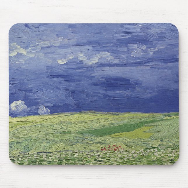 Vincent van Gogh | Wheatfields under Thundercloud Mouse Pad (Front)