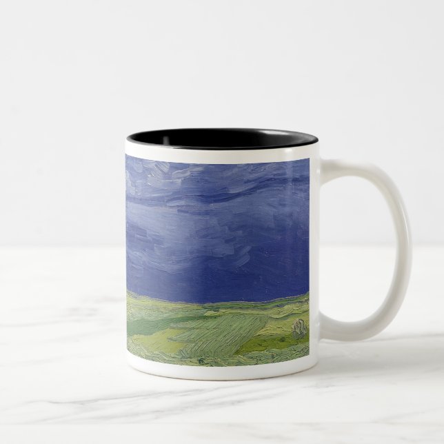Vincent van Gogh | Wheatfields under Thundercloud Two-Tone Coffee Mug (Right)