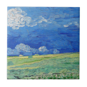 Vincent van Gogh - Wheatfields under Thunderclouds Ceramic Tile
