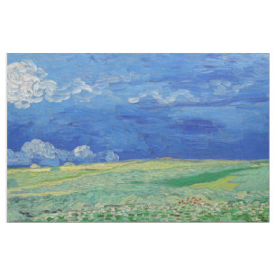 Vincent van Gogh - Wheatfields under Thunderclouds Fabric