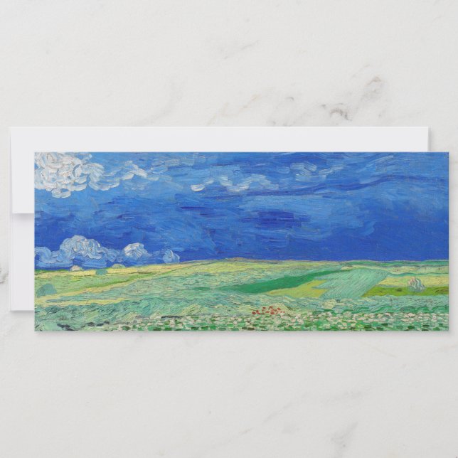 Vincent van Gogh - Wheatfields under Thunderclouds Invitation (Front)