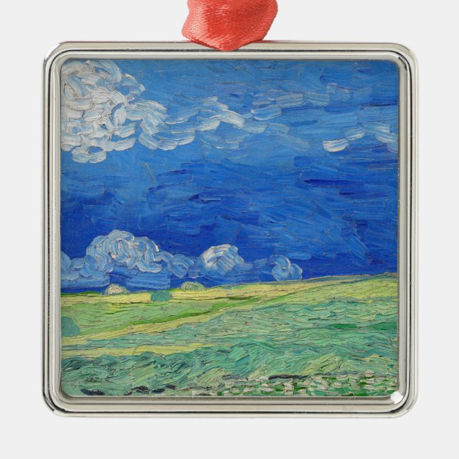 Vincent van Gogh - Wheatfields under Thunderclouds Metal Ornament (Front)