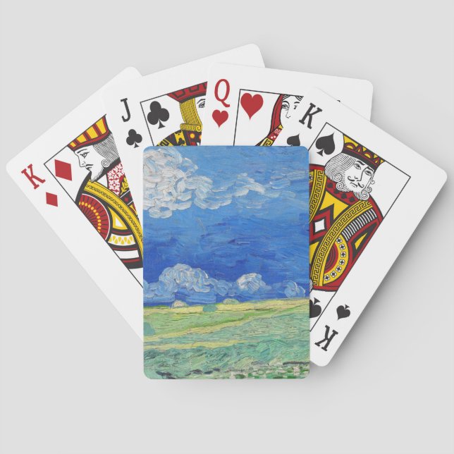 Vincent van Gogh - Wheatfields under Thunderclouds Playing Cards (Back)