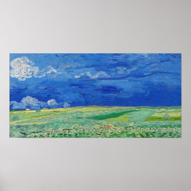 Vincent van Gogh - Wheatfields under Thunderclouds Poster (Front)