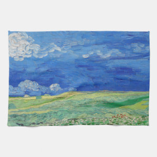 Vincent van Gogh - Wheatfields under Thunderclouds Tea Towel