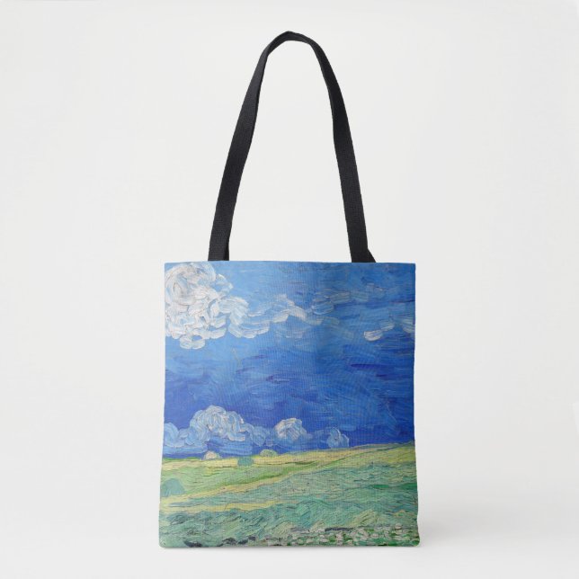 Vincent van Gogh - Wheatfields under Thunderclouds Tote Bag (Front)