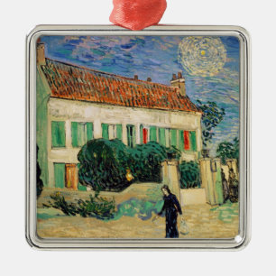 Vincent van Gogh White House at Night, 1890 Metal Ornament