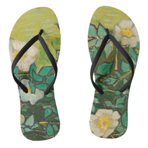 Vincent Van Gogh Wild Roses Fine Art Thongs