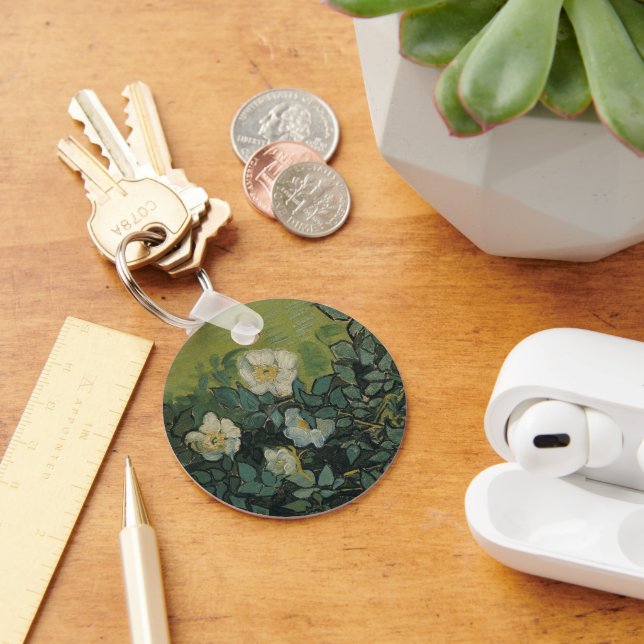 Vincent van Gogh - Wild Roses Key Ring (Desk)