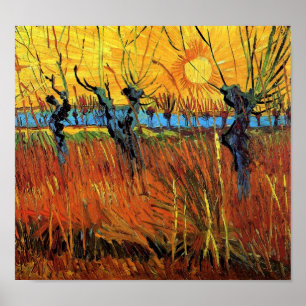 Vincent Van Gogh - Willows At Sunset Fine Art Poster