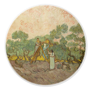 Vincent van Gogh - Women Picking Olives Ceramic Knob
