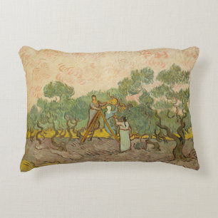 Vincent van Gogh - Women Picking Olives Decorative Cushion