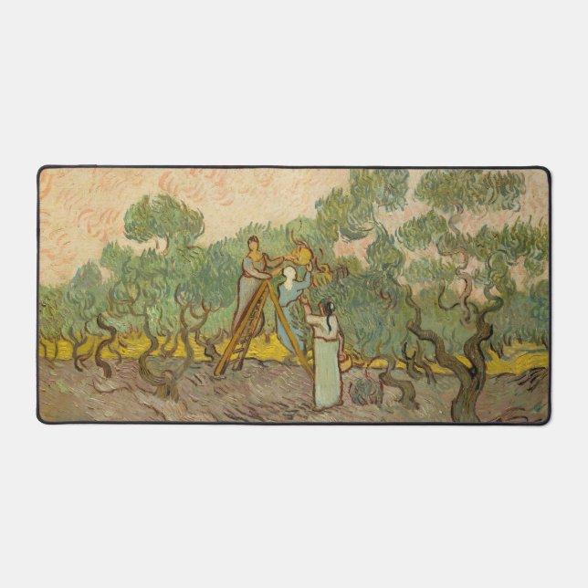 Vincent van Gogh - Women Picking Olives Desk Mat (Front)