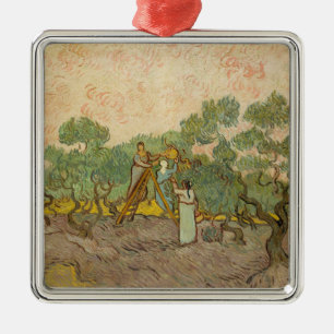 Vincent van Gogh - Women Picking Olives Metal Ornament