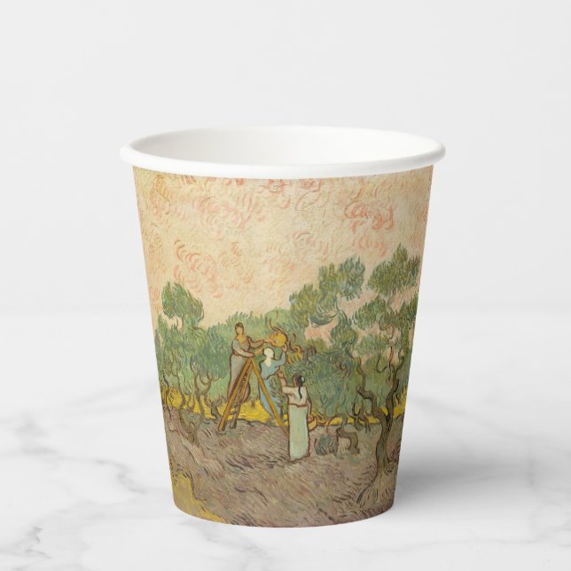 Vincent van Gogh - Women Picking Olives Paper Cups (Front)